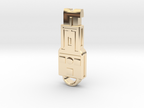 Vector Key in 14k Gold Plated Brass