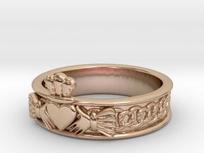 Keltic Designs MODEL Size 6 in 14k Rose Gold Plated Brass