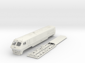 VIA / Amtrak LRC Loco (motorized end) N Scale in White Natural Versatile Plastic
