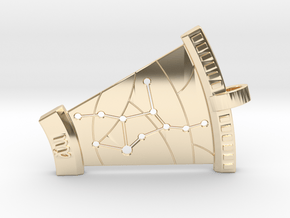 Virgo Constellation Pendant in 14k Gold Plated Brass