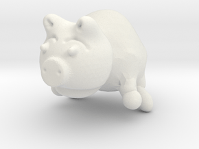 Piggy in White Natural Versatile Plastic