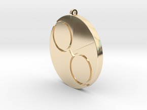 Tau Pendant in 14k Gold Plated Brass