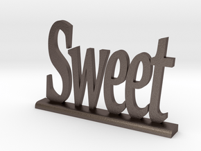 Letters 'Sweet' 7.5cm / 3.00" in Polished Bronzed Silver Steel