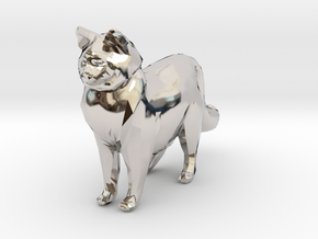 Ragdoll Kitty Toy Charm by Cindi (Copyright 2015) in Rhodium Plated Brass