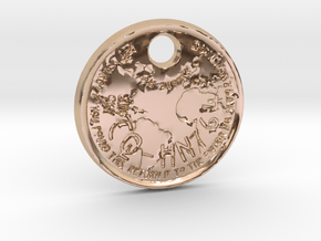 ZWOOKY Style 55 Sample - pendant world in 14k Rose Gold Plated Brass
