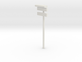 DSB Stations lampe med stations skilt og undertavl in White Natural Versatile Plastic