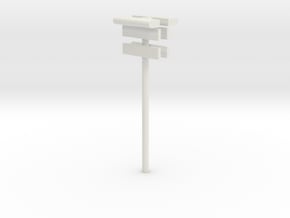 DSB Stations lampe (dobbelt) med stationsskilt og  in White Natural Versatile Plastic