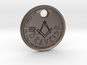 ZWOOKY Style 69 Sample - keychain loge in Polished Bronzed Silver Steel