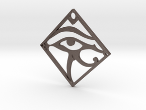 Eye of Anubis in Polished Bronzed Silver Steel