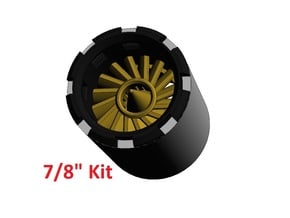 7/8" Turbine Kit 2/3 - Black ring in Black Natural Versatile Plastic