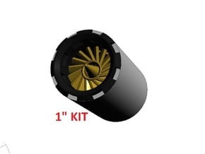 1" Turbine Kit 3/3 - Brass insert in Natural Brass
