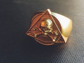 Saint Vitus Ring Size 11 in Natural Brass