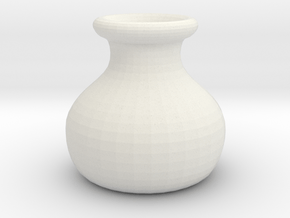 Simple Pot Small version (2 cm) in White Natural Versatile Plastic