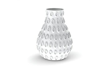 Vase 003 in White Natural Versatile Plastic