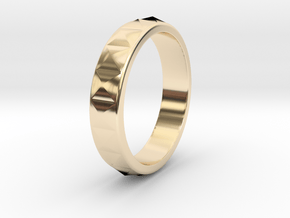 Faceted Ring. US 5.0 in 14K Yellow Gold