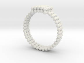 Spheroid ring in White Natural Versatile Plastic