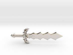 Demon King Sword in Rhodium Plated Brass