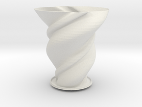 Vase 'Big Anuya' - 25cm / 10" in White Natural Versatile Plastic