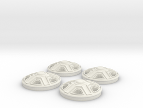 Rims(1:24 Scale) in White Natural Versatile Plastic