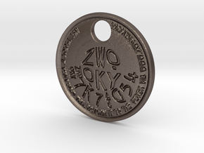 ZWOOKY Style 222 - pendant ZWOOKY in Polished Bronzed Silver Steel
