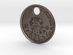 ZWOOKY Style 223 - pendant ZWOOKY in Polished Bronzed Silver Steel