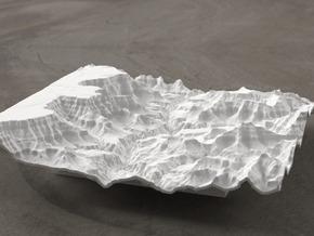 6'' Grand Canyon Terrain Model, Arizona, USA in White Natural Versatile Plastic