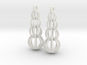 Earrings in White Natural Versatile Plastic