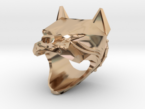 American Pitbull - US size 9 in 14k Rose Gold Plated Brass