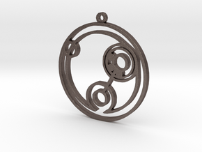 Billie - Necklace in Polished Bronzed Silver Steel