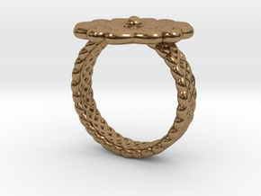 Floral Ring - Size 7 in Natural Brass