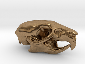 Rat skull pendant  in Natural Brass