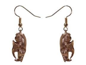 Rat Earrings (pair of 2 earrings) in Natural Bronze