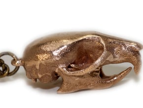 Rat skull pendant  in Natural Bronze