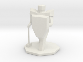 DND Paladin Figure in White Natural Versatile Plastic