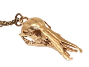 Platypus skull pendant in Natural Brass