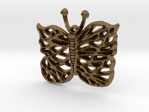Butterfly Pedant in Natural Bronze