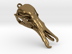 Platypus skull pendant in Natural Bronze