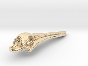 Pelican Skull Pendant in 14K Yellow Gold