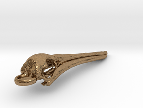 Pelican Skull Pendant in Natural Brass