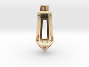 Crystal Pendant in 14K Yellow Gold