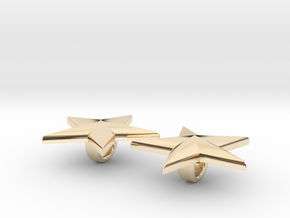 Shoelace Stars in 14k Gold Plated Brass