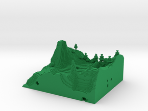 Minecraft 1.8 Two Hills season 1 (1 mm)  in Green Processed Versatile Plastic