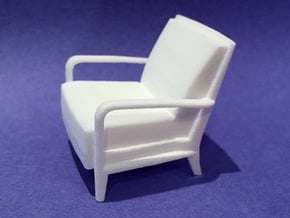 Serengeti Lounge Chair 1:24 scale in White Natural Versatile Plastic