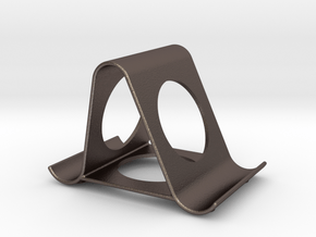 iPhone stand in Polished Bronzed Silver Steel