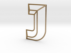 J Typolygon in Polished Gold Steel