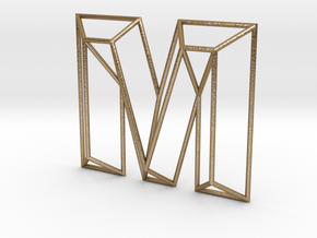 M Typolygon in Polished Gold Steel