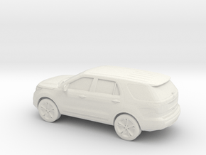 1/87 2011 Ford Explorer in White Natural Versatile Plastic