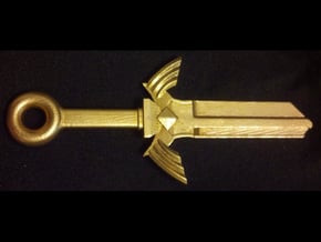 Zelda Master Sword House Key Blank - KW1/66 in Natural Brass