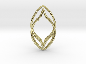 sWINGS M, Pendant. Pure Elegance. Perfect Comfort. in 18k Gold Plated Brass