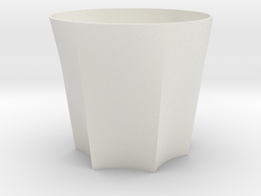 Scalloped Tumbler in White Natural Versatile Plastic